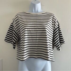 Black & White Striped Short Sleeve | Purchased in London | Factorie | Size M